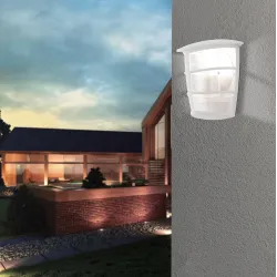 ALORIA BIAŁY/ PRZEZROCZYSTY OPRAWA ŚCIENNA KINKIET 1X E27/60W IP44 ODLEW ALUMINIOWY/ TWORZYWO