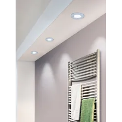 FUEVA 5 CHROM/ BIAŁY OPRAWA SUFITOWA PT LED 2.7W WW 3000K 330LM IP44 STAL/ TWORZYWO
