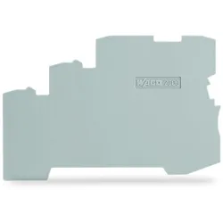 ŚCIANKA KOŃCOWA/WEWNĘTRZNA GR. 1 MM DO ZŁĄCZEK 3-PRZEWODOWYCH, SZARA
