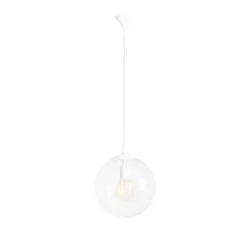 GLOBE BIAŁY OPRAWA SUFITOWA WISZĄCA 1X E27/ 60W IP20 METAL/ SZKŁO