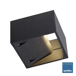 LOGS ANTRACYT OPRAWA ŚCIENNA KINKIET LED 9.5W WW 3000K 520LM IP65 ALUMINIUM