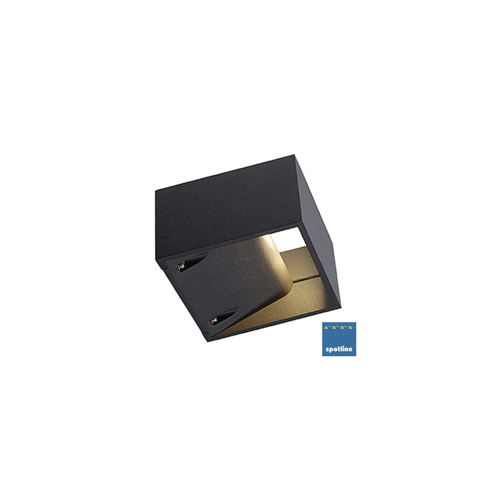 LOGS ANTRACYT OPRAWA ŚCIENNA KINKIET LED 9.5W WW 3000K 520LM IP65 ALUMINIUM