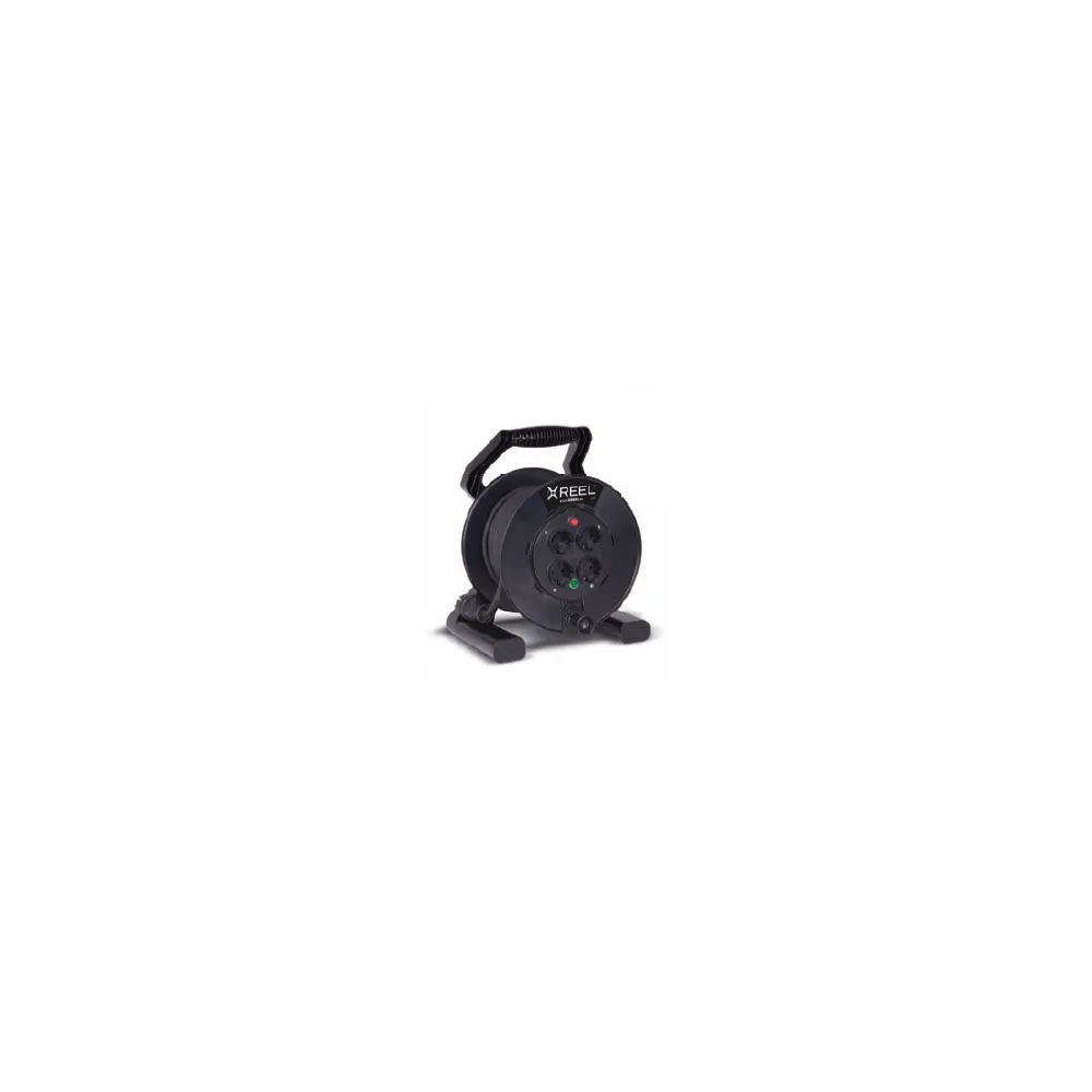 XREEL PRZEDŁUŻACZ BĘBNOWY 4X Z/U 20M IP20 H05RR-F 3X 1.5 WTYCZKA GUMOWA 16A + TERMIK