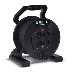 XREEL PRZEDŁUŻACZ BĘBNOWY 4X Z/U 20M IP20 H05RR-F 3X 1.5 WTYCZKA GUMOWA 16A + TERMIK