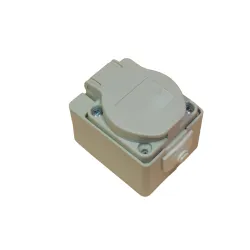 GNIAZDO TABLICOWE 1F Z/U IP54 250V SZARY P-NOVA