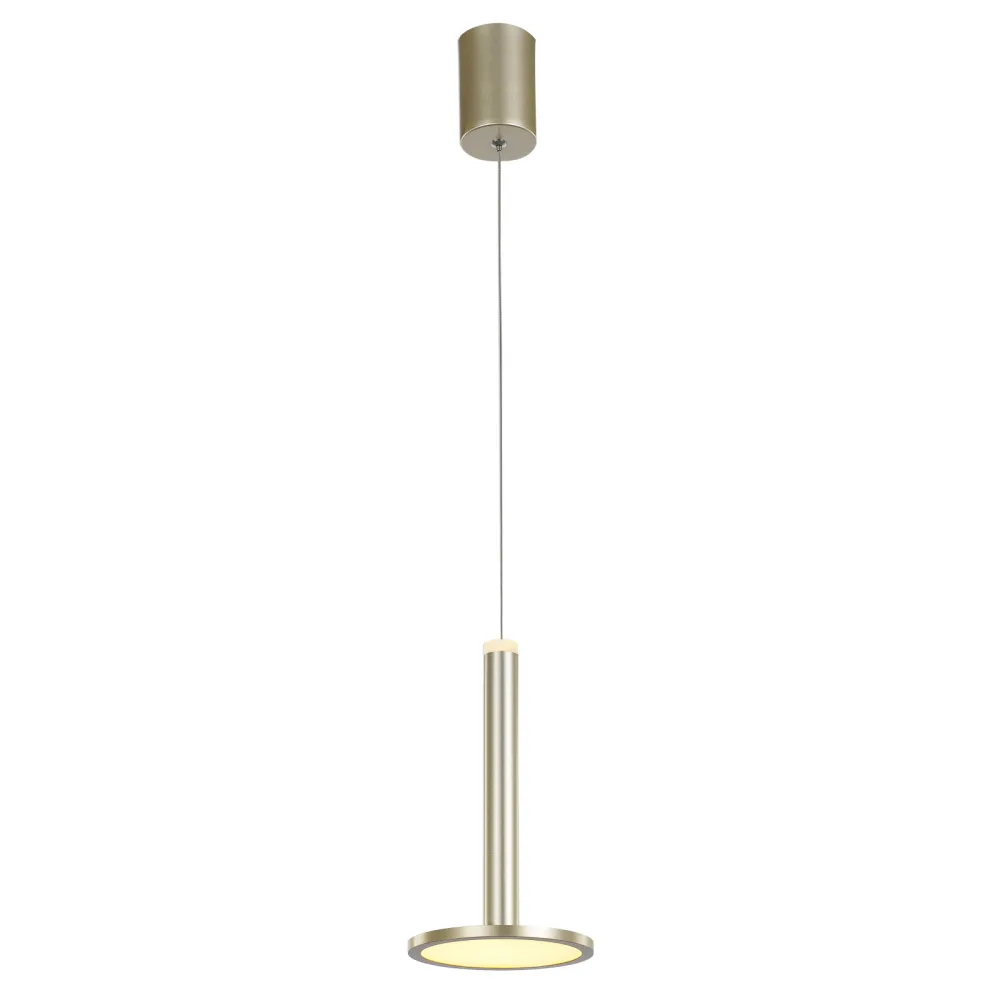OLIVER ZŁOTY OPRAWA WISZĄCA LED 12W WW 3000K 415LM IP20 STAL/ ALUMINIUM/ AKRYL