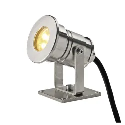DASAR STAL NIERDZEWNA OPRAWA OGRODOWA WBIJANA LED 6.5W WW 3000K 520LM IP68 STAL NIERDZEWNA 316 SZKŁO