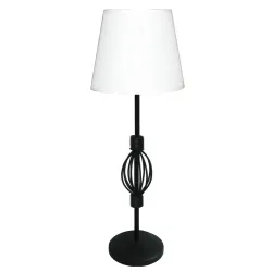 ROSETTE CZARNY/ BIAŁY OPRAWA STOŁOWA NOCNA 1X E14/ 40W IP20 METAL/ TKANINA